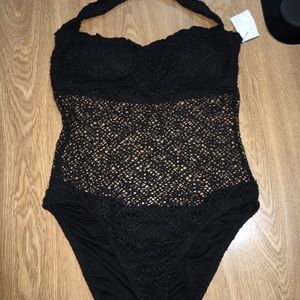 Brand new Mossimo swimsuit- Black mesh- medium